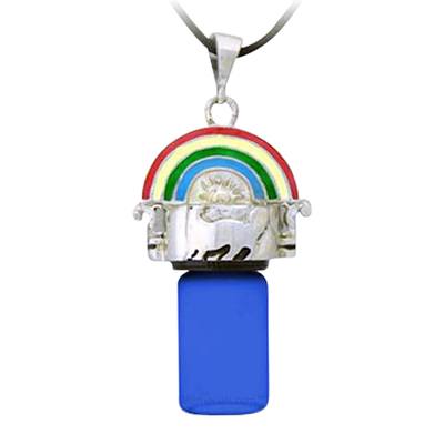 Rainbow Blue Urn Necklace